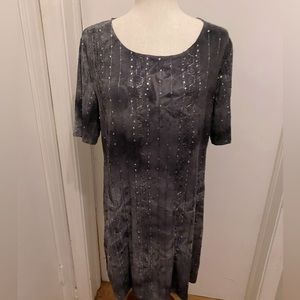 Coral Bay.  Gray shift dress.  Size large